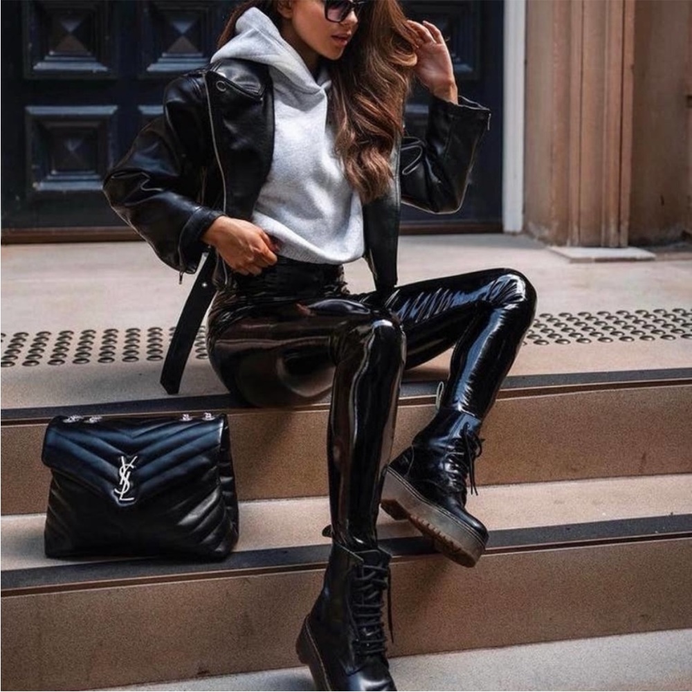 NWT CommandoPerfect Control Patent Leather/liquid Legging in Black-size medium